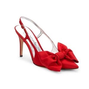 Kate Spade Red Stiletto Heels Suede